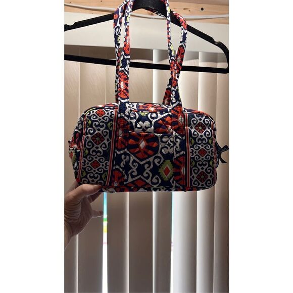 Vera Bradley Women's Purse Sun Valley Tote Shoulder Bag Purse Orange Cotton - Picture 2 of 12